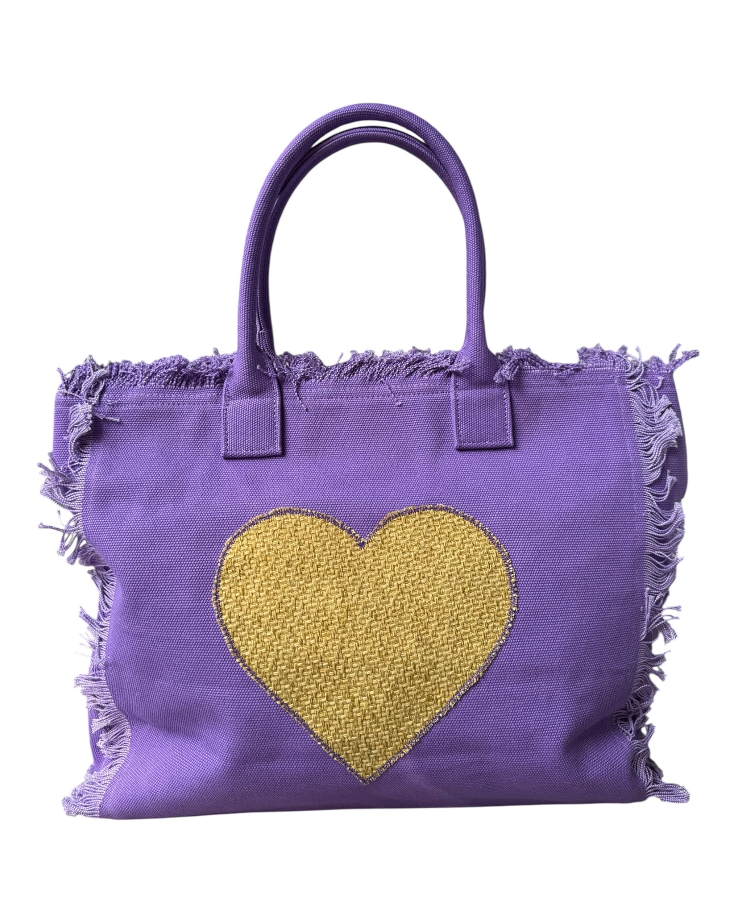bolso morado corazon mostaza